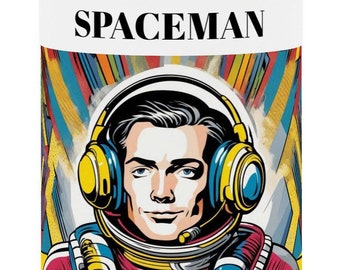 宇宙飛行士マグカップ - ヘッドフォンをつけたポップアート宇宙飛行士 - 宇宙の音楽
