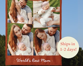 Personalized Photo Blanket – Custom Family Keepsake Gift