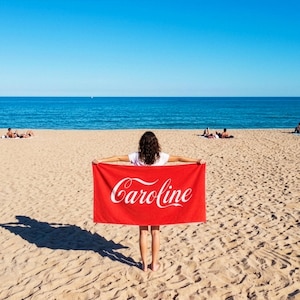 KITH ビーチタオル Coca Cola beach Towel Coca Cola Towel, Retro Coke Towel, Soft Drink Towel, Logo Beach