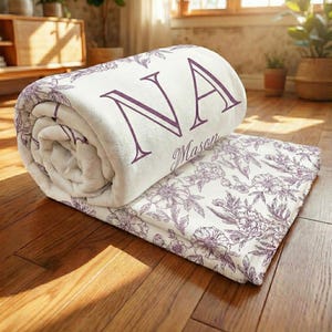 Personalized Grandmother Woven Blanket - Custom Grandma Throw - Nana Floral Throw - Best Gift for Grandparents - Gift for Mom, Birthday Gift image 16