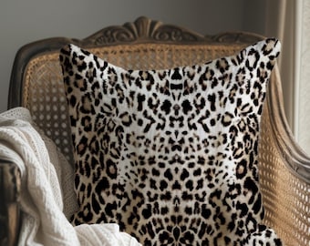 Cojines con estampado de leopardo: elegantes cojines con estampado animal para la decoración del hogar y el dormitorio. Detalles de funda de almohada europea natural. Disponibles en varios tamaños.