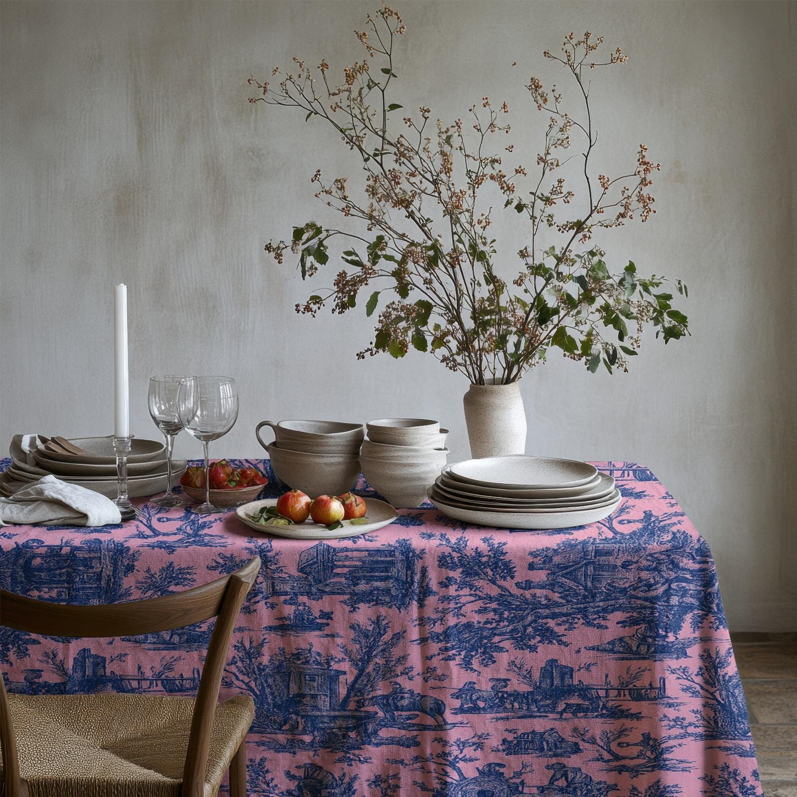 Williams Sonoma Toile Tablecloth - Etsy