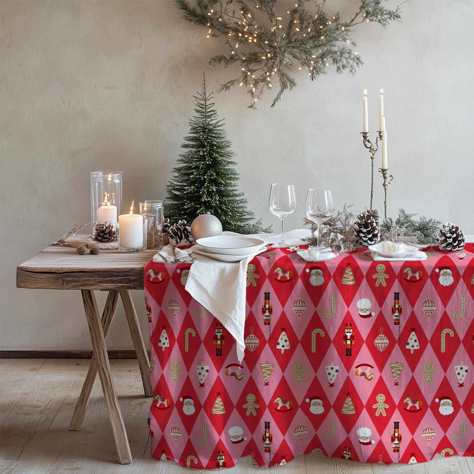 cath kidston christmas tablecloth