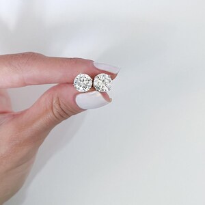 3 CT Classic Martini Diamond Stud Earrings 14k Solid Gold Round Cut Real Lab Diamond Stud Earrings Gift For Man And Women Certified Diamonds