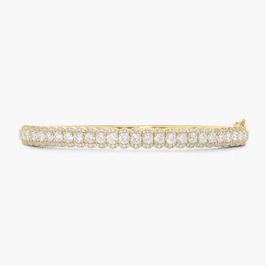 Unique Diamond Cuff Bangle Bracelet 14k Real Gold Layering Bangle Hinged 3 Carat Diamond Bracelet Handmade Delicate Wedding Present For Her