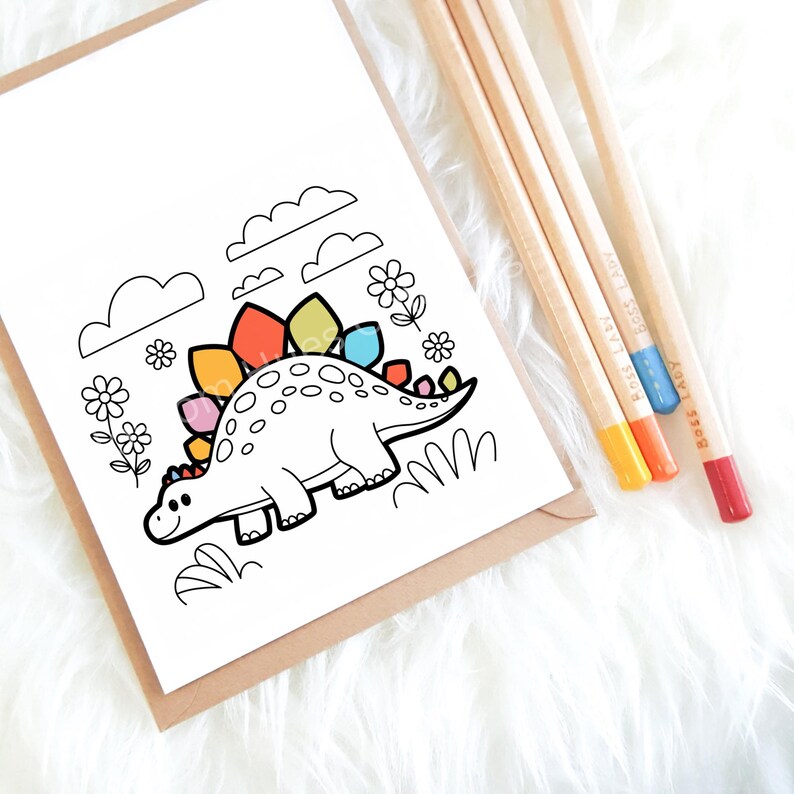 Dinosaur Coloring Pages | Bold and Easy Coloring for Kid | Fun ...