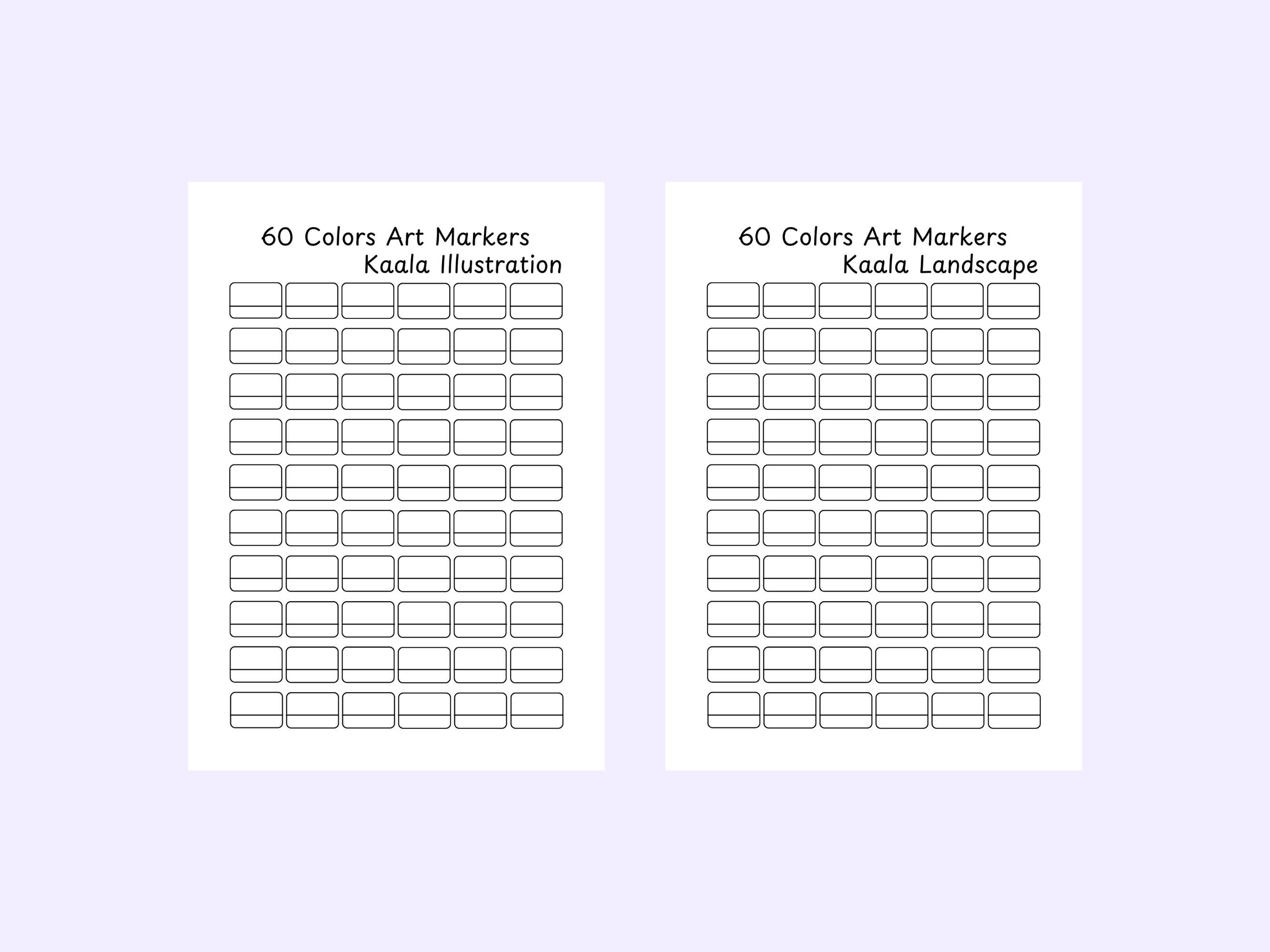 Blank Color Swatches Chart Printable Swatch Template Color Chart ...