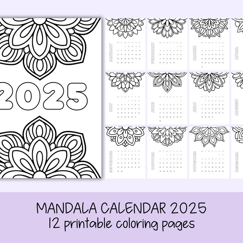 2025 Mandala Calendar Etsy 2025 Mandala Calendar Etsy