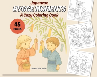 Japanese Hygge Coloring Book: Zen Patterns for Adults (Digital Download)