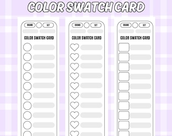 Blank Color Swatch Card: Printable Template (Digital Download)