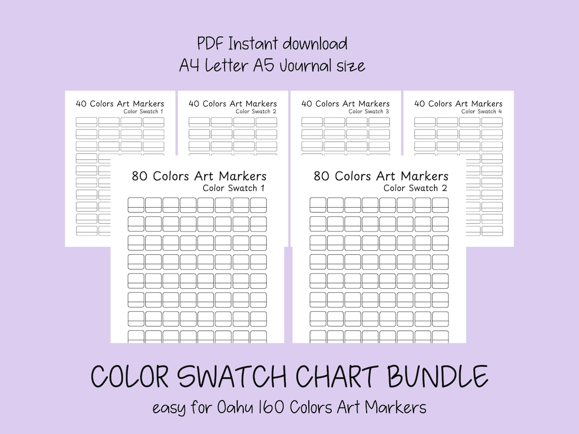 Blank Color Swatches Chart Color Chart Printable Swatch Template Color ...