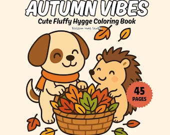Autumn Animals Coloring Book: Cozy Fall Designs (PDF Download)