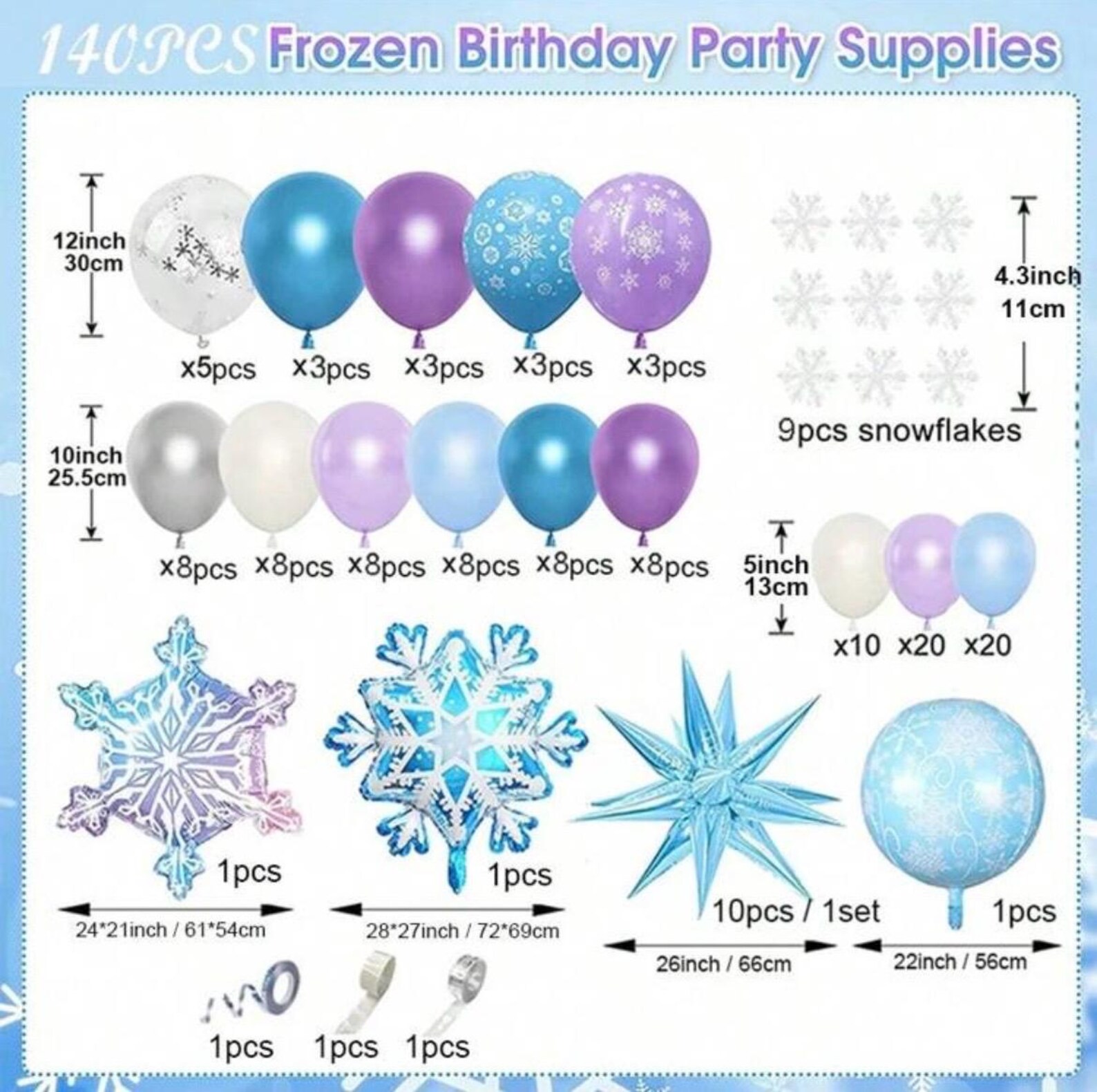 Snowflake Balloons Etsy