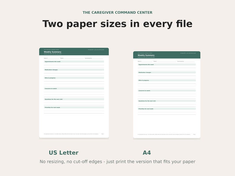 Hospital Discharge Checklist for Elderly Parent, Printable Caregiver ...