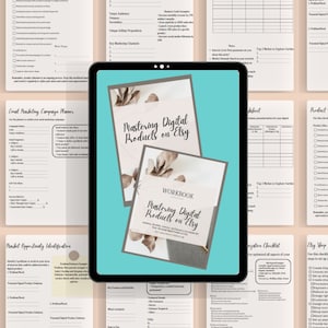 Digital Product Success Book and Workbook | Etsy SEO, Marketing, & Planner Guide | Digital Entrepreneurs, Printable Tools