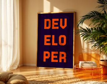 Programmierer Text Poster druckbare Wandkunst für Coding Workspaces