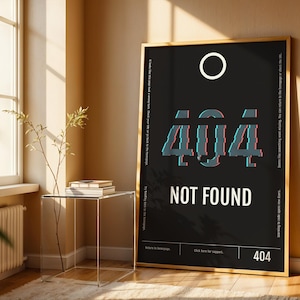 Póster de error 404 para programadores