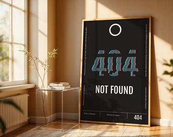 Fehler 404 Poster Programmierer Wandkunst