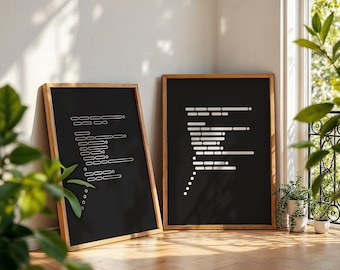 Programmer Poster Set, Code Definition Prints, Set of 2 Coding Wall Art, Software Developer Gift Set, Minimalist Decor, Digital Download