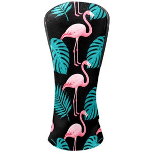 Flamingo Golf Club Headcover: PU Leather Protective Driver/Fairway/Hybrid, Sports Accessories
