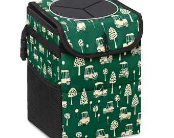 Green Car Garbage Trash Bag, Waterproof Auto Organizer for Front Back Seat Use