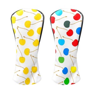 Colorful Cheerios Golf Head Covers – PU Leather, Fits Drivers/Fairway Woods/Hybrids (Dual Sizes), Golfers Gifts