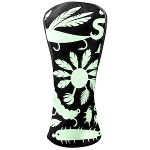 Funda protectora de madera negra para palos de golf: funda protectora de cuero sintético, antiarañazos.