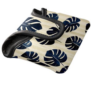 Mallet Putter Cover Leaf Design, Protective Cover – Waterproof PU Leather | Fleece Lined | Golf Gifts