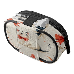 Cat Design Golf Waist Bag: PU Leather Coin Purse & Accessory Pouch