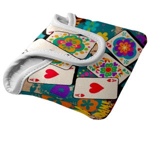 Playful Poker-Themed Mallet Putter Cover – Waterproof PU Leather | Fleece Lined | Golf Gifts