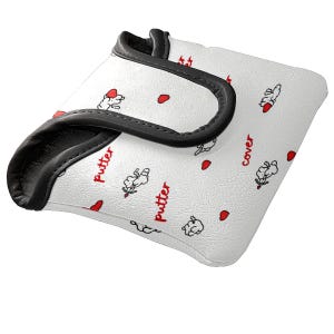 Mallet Putter Cover, Design with Text – Waterproof PU Leather | Fleece Lined | Golf Gifts