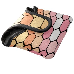Honeycomb Inspiration Mallet Putter Cover – Waterproof PU Leather | Fleece Lined | Golf Gifts