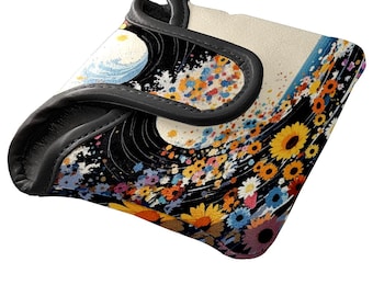 Sleek Wave Mallet Putter Cover - Waterproof PU Leather | Fleece Lined | Golf Gifts | Japanese Style