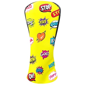 Yellow Golf Headcovers - Premium PU Leather Protection for Driver & Fairway Woods