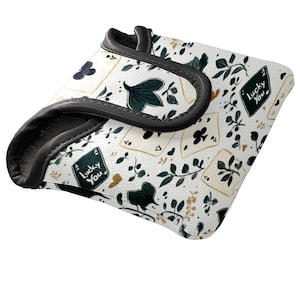 Mallet Putter Cover Card Design, Protective Cover – Waterproof PU Leather | Fleece Lined | Golf Gifts
