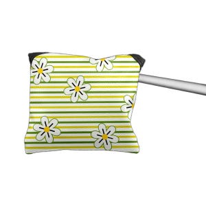 Mallet Putter Cover Flower Design, Protective Cover – Waterproof PU Leather | Fleece Lined | Golf Gifts