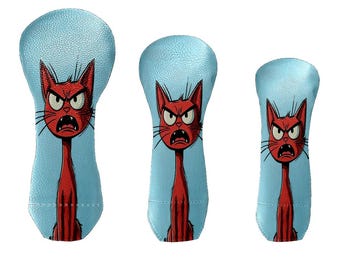 Headcovers Red Cat golfclub, nieuwe leren driver Fairway Hybrid
