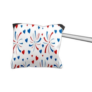 Mallet Putter Cover Fireworks Design, Protective Cover – Waterproof PU Leather | Fleece Lined | Golf Gifts