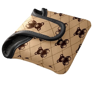 Mallet Putter Cover – Waterproof PU Leather | Fleece Lined | Golf Gifts, Stripe Design