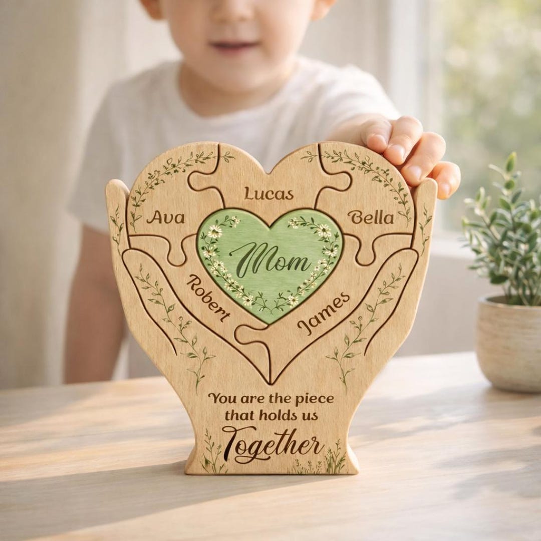 Personalized Mothers Day Wooden Puzzle, You Are the Piece That