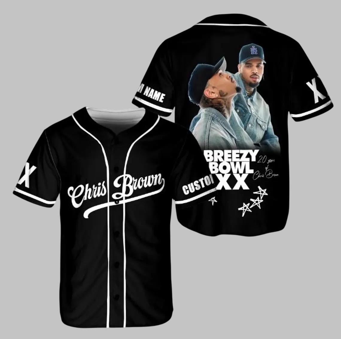 Chris Brown Breezy Bowl Baseball Jersey, Personalized Breezy Bowl XX 2025 Shirt, Breezy Bowl Tour XX Shirt, Chris Brown Tour Shirt