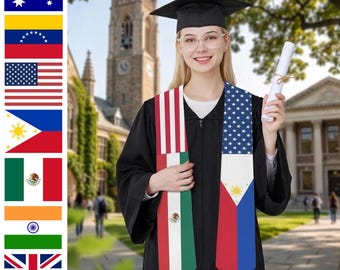 Personalized Mixed Flag Stole,Nursing Graduation Gifts for Class 2026