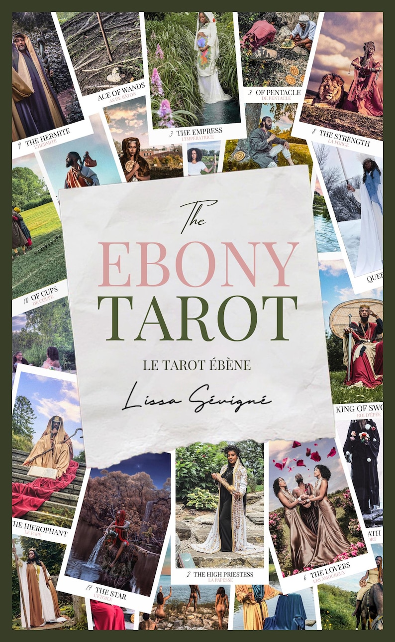 EBONY TAROT The Afro-Cultural Photo Tarot Deck 78 Cards | Bilingual Guidebook. 2nd edition image 1
