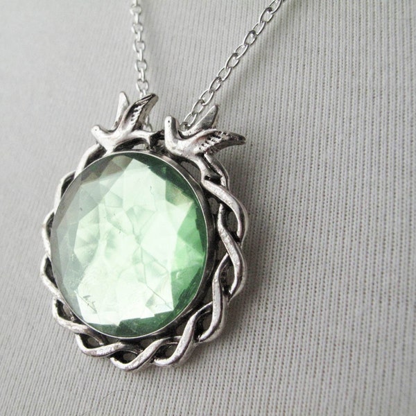 Spring Song Necklace in Peridot and Silver - LAST ONE
