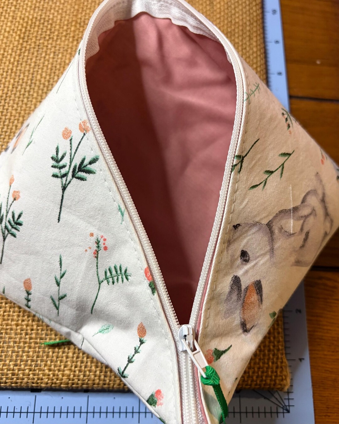 Diagonal Zipper Pouch. - Etsy