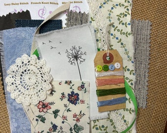 Slo-Stitch Dandilion Kit #2 - Kit contains everything pictured.