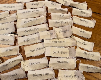 50 Journaling Prompt Fabric Words