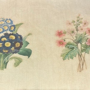 4 Floral Images printed on cotton fabric, ready to add to your creations. image 2