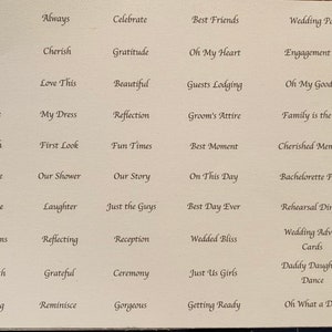 50 Wedding, Engagement, Bridal Shower Theme Fabric Words, Phrases, Labels Distressed. Journal Ephemera, Card Making, Scrapbooking. image 2