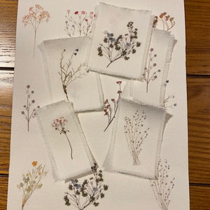 11 Wild Flower Images printed on cotton poplin fabric, are ready to add to your creations. image 2